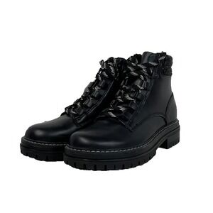 Time‎ and Tru Black Hiking Boot Women's Size 6 Grunge NWT